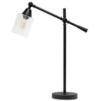 Lalia Home - Vertically Adjustable Desk Lamp - Black - Front_Zoom