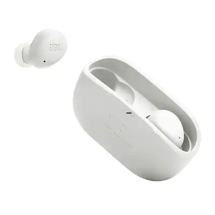 Front. JBL - Vibe Buds True Wireless Earbuds - White.
