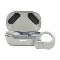 Front. JBL - Endurance Peak 3 Dust and Waterproof True Wireless Active Earbuds - White.