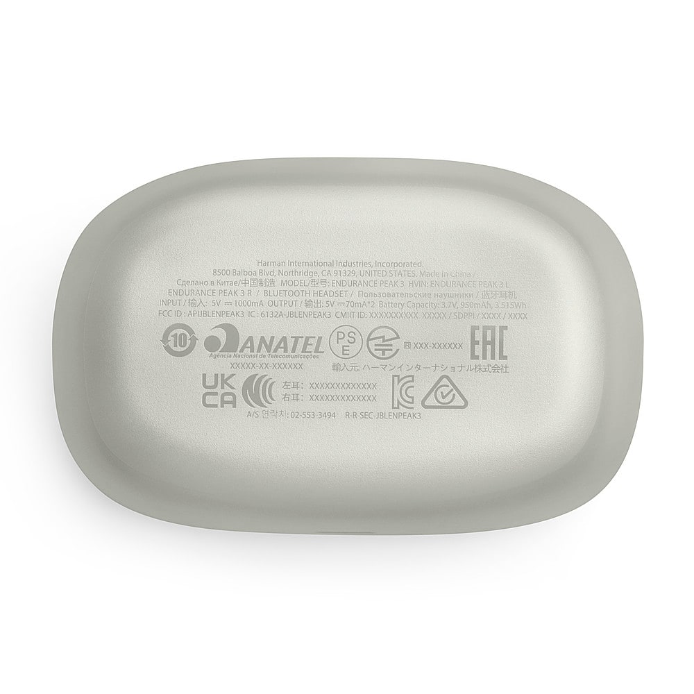 Alt View 18. JBL - Endurance Peak 3 Dust and Waterproof True Wireless Active Earbuds - White.