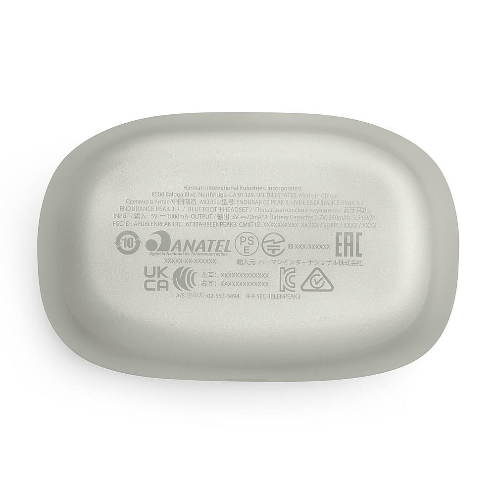 Alt View 18. JBL - Endurance Peak 3 Dust and Waterproof True Wireless Active Earbuds - White.