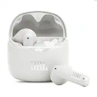 JBL - Tune Flex True Wireless Noise Cancelling Earbuds - White - Front_Zoom