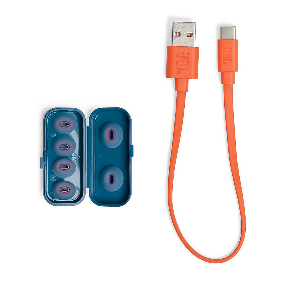 Alt View 19. JBL - Tune Flex True Wireless Noise Cancelling Earbuds - Blue.