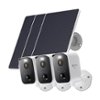 Swann - CoreCam Pro 3-pack Indoor/Outdoor Wire-Free 2K 32GB Micro SD Card Security Camera w/ Spotlight and solar panels