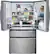 Angle. Frigidaire - 21.5 Cu. Ft. 4-Door French Door Counter-Depth Refrigerator - Stainless Steel.