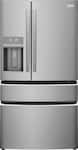 Frigidaire - Gallery 21.5 Cu. Ft. 4-Door French Door Counter-Depth Refrigerator - Smudge Proof Stainless Steel