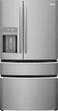 Frigidaire - Gallery 36 in. Wide 21.5 Cu. Ft. 4-Door French Door Counter-Depth Refrigerator - Smudge Proof Stainless Steel