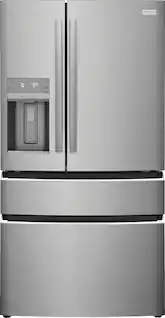 Frigidaire - Gallery 21.5 Cu. Ft. 4-Door French Door Counter-Depth Refrigerator - Smudge Proof Stainless Steel