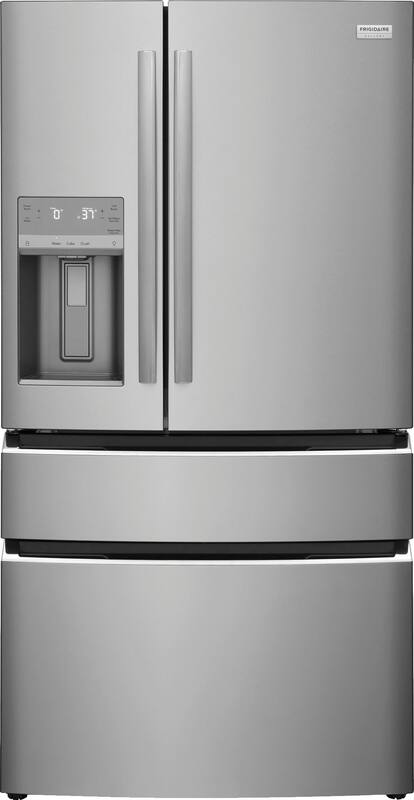 Frigidaire - Gallery 36 in. Wide 21.5 Cu. Ft. 4-Door French Door Counter-Depth Refrigerator - Smudge Proof Stainless Steel