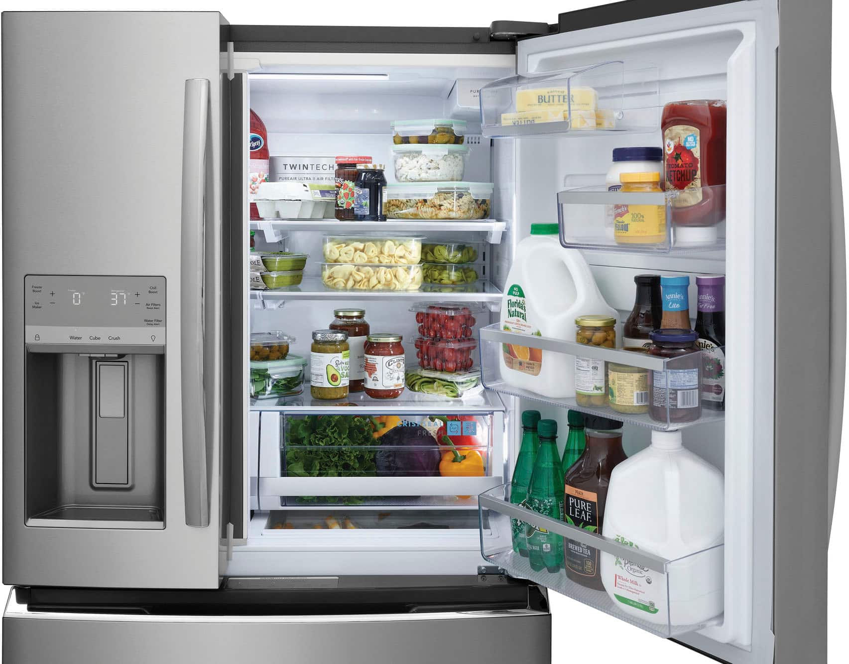 Alt View 16. Frigidaire - 21.5 Cu. Ft. 4-Door French Door Counter-Depth Refrigerator - Stainless Steel.