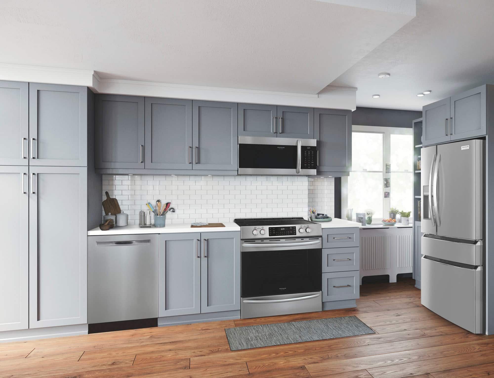 Alt View 18. Frigidaire - 21.5 Cu. Ft. 4-Door French Door Counter-Depth Refrigerator - Stainless Steel.