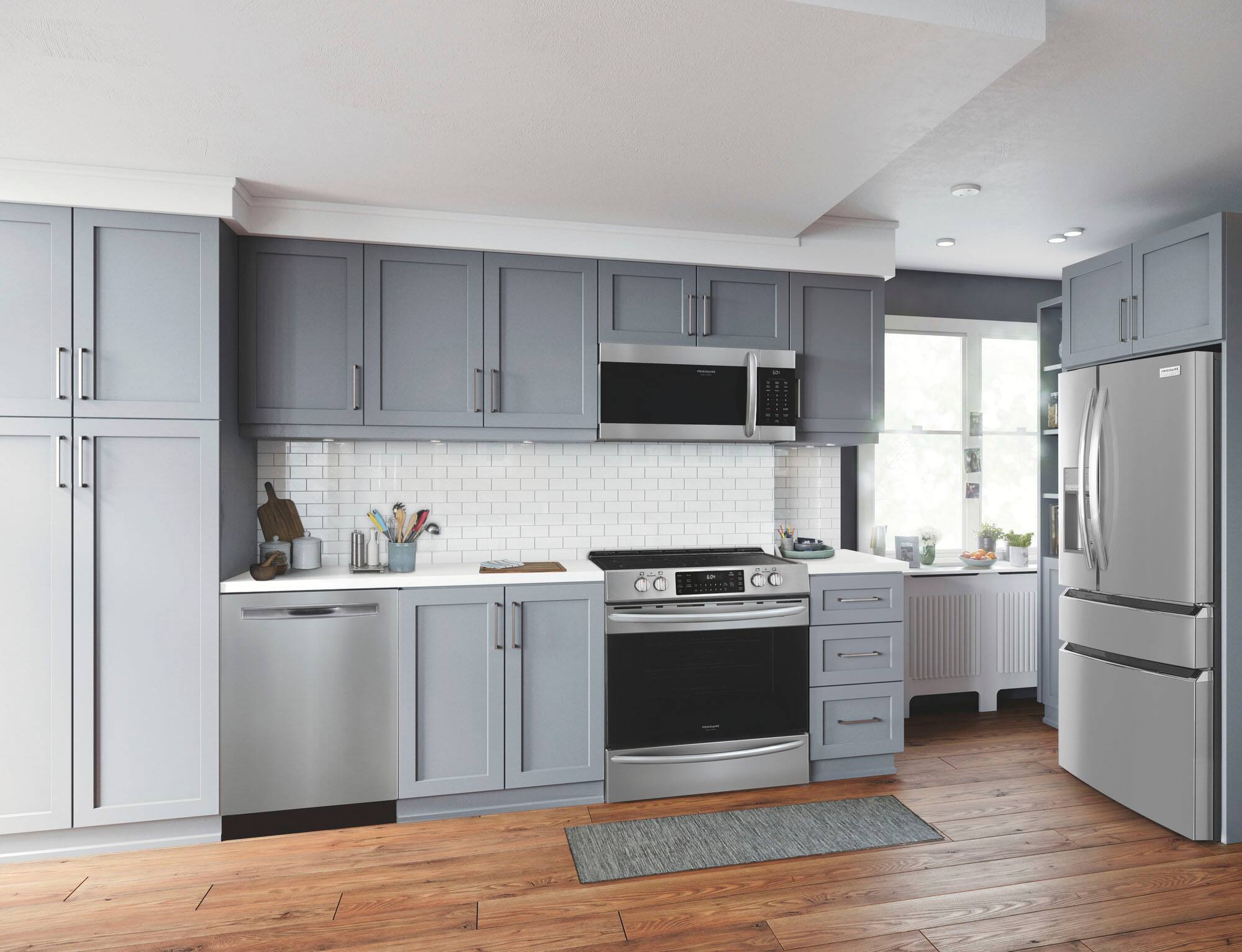 Alt View 18. Frigidaire - 21.5 Cu. Ft.  4-Door French Door Counter-Depth Refrigerator - Stainless Steel.