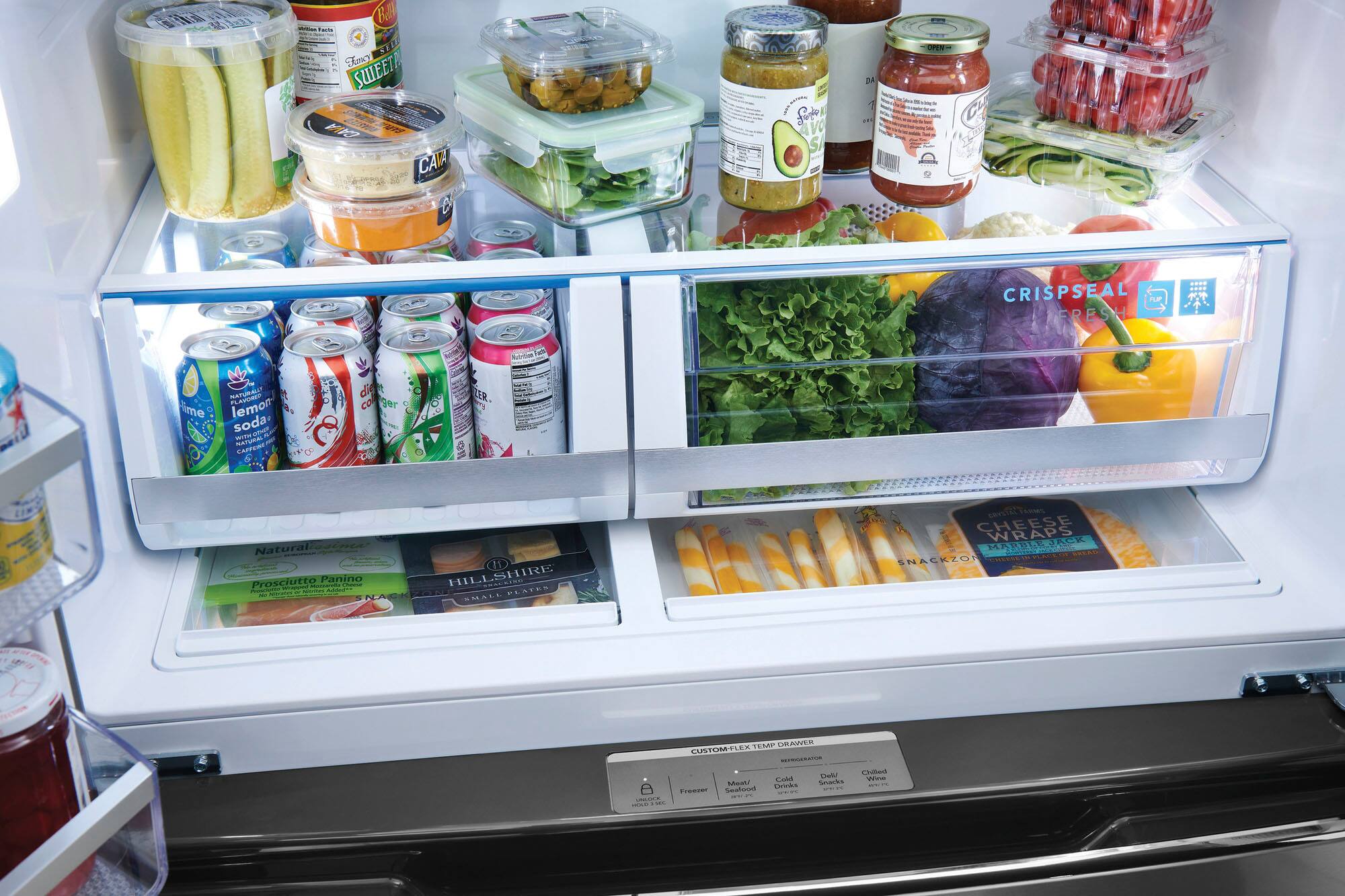 Alt View 2. Frigidaire - 21.5 Cu. Ft.  4-Door French Door Counter-Depth Refrigerator - Stainless Steel.