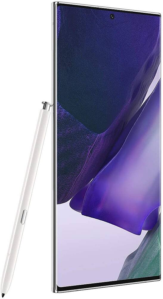 Left. Samsung - Pre-Owned Galaxy Note20 Ultra 5G 128GB (Unlocked) - Mystic White.