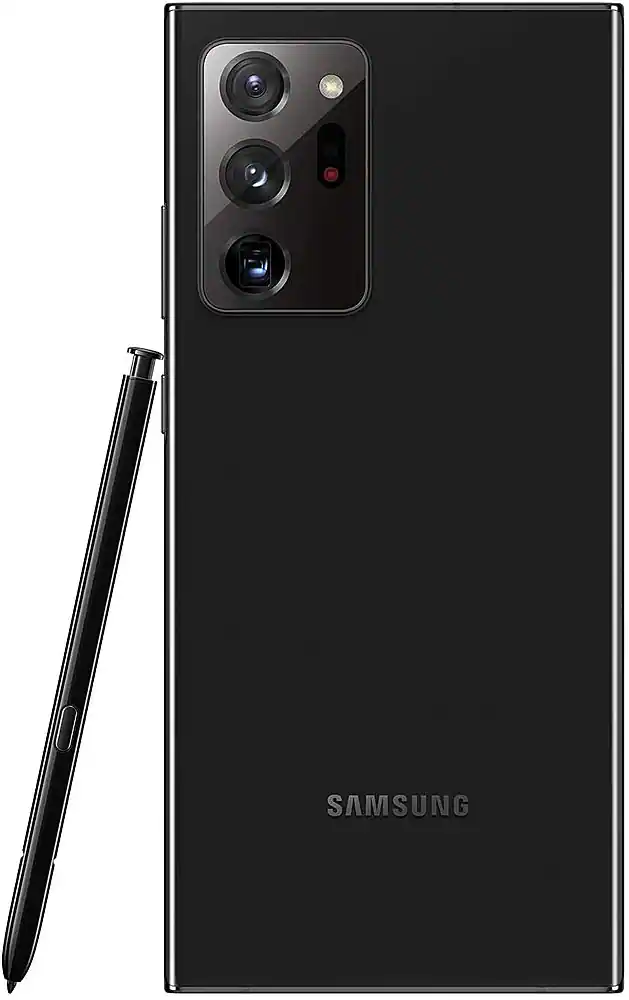 Zoom in on Angle. Samsung - Pre-Owned Galaxy Note20 Ultra 5G 128GB (Unlocked) - Mystic Black.