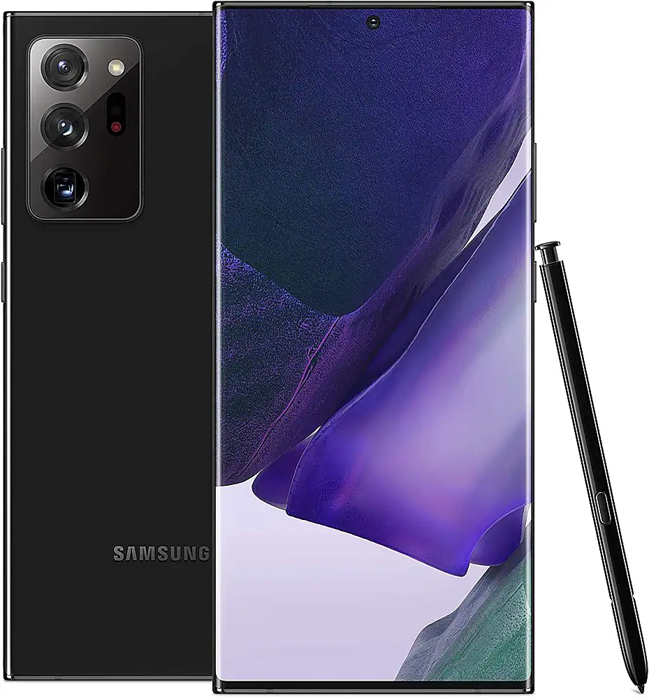 Zoom in on Front. Samsung - Pre-Owned Galaxy Note20 Ultra 5G 128GB (Unlocked) - Mystic Black.