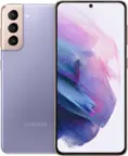 Front. Samsung - Pre-Owned Galaxy S21 5G 128GB (Unlocked) - Phantom Violet.