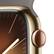 Alt View 12. Apple - Apple Watch Series 9 (GPS + Cellular) 45mm Gold Stainless Steel Case with Clay Sport Band with Blood Oxygen - S/M - Gold.