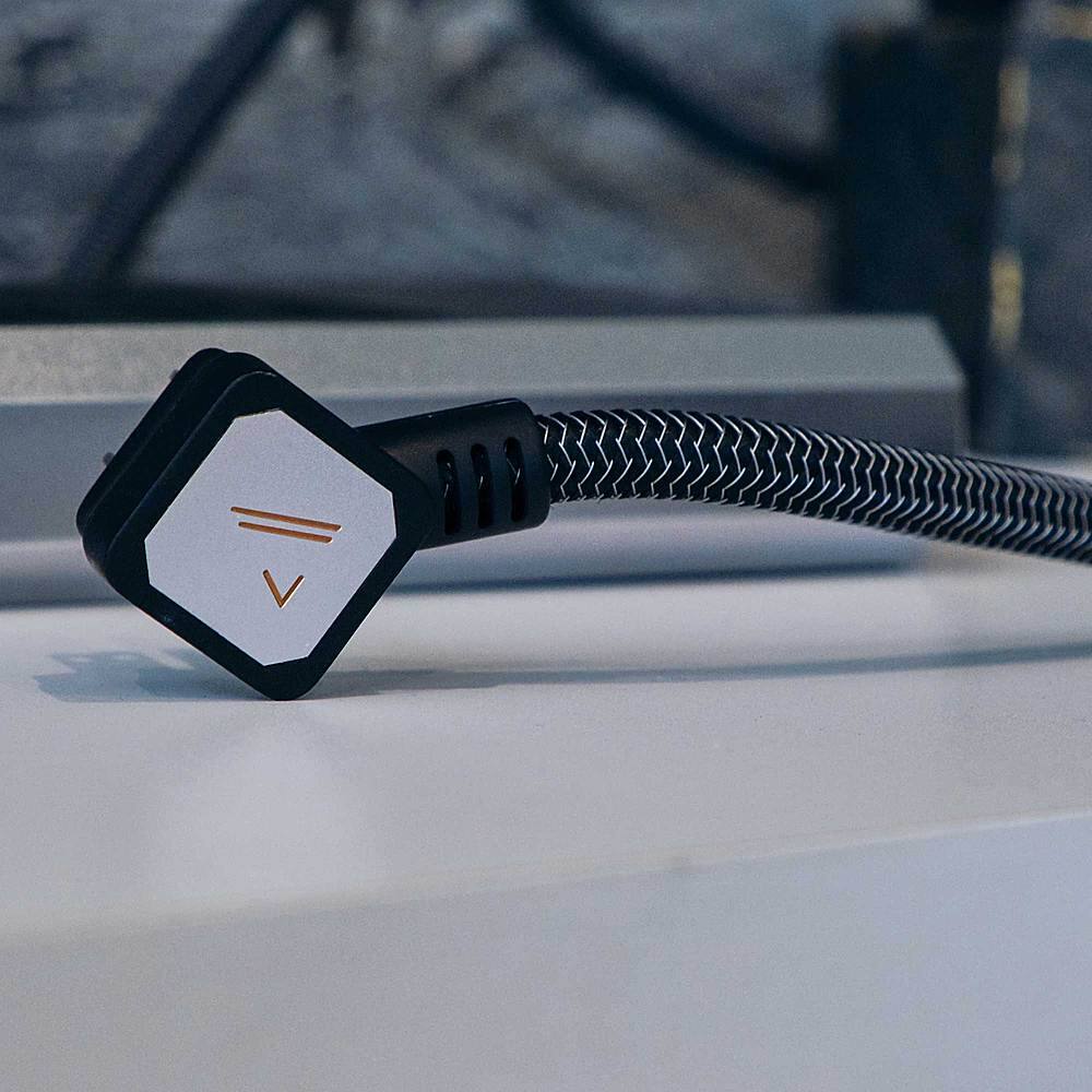 Alt View 13. Austere - VII Series Power 6-Outlet/5-USB 4,000 Joules Surge Protector Strip - Silver and Black.