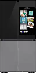 Samsung - BESPOKE 29 cu. ft. 4-Door Flex French Door Smart Refrigerator with Family Hub+ - Charcoal Glass Top - Front_Zoom