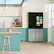 Alt View 20. Samsung - BESPOKE 23 cu. ft. 4-Door Flex Counter Depth Smart Refrigerator with Family Hub+ - Charcoal Glass Top.