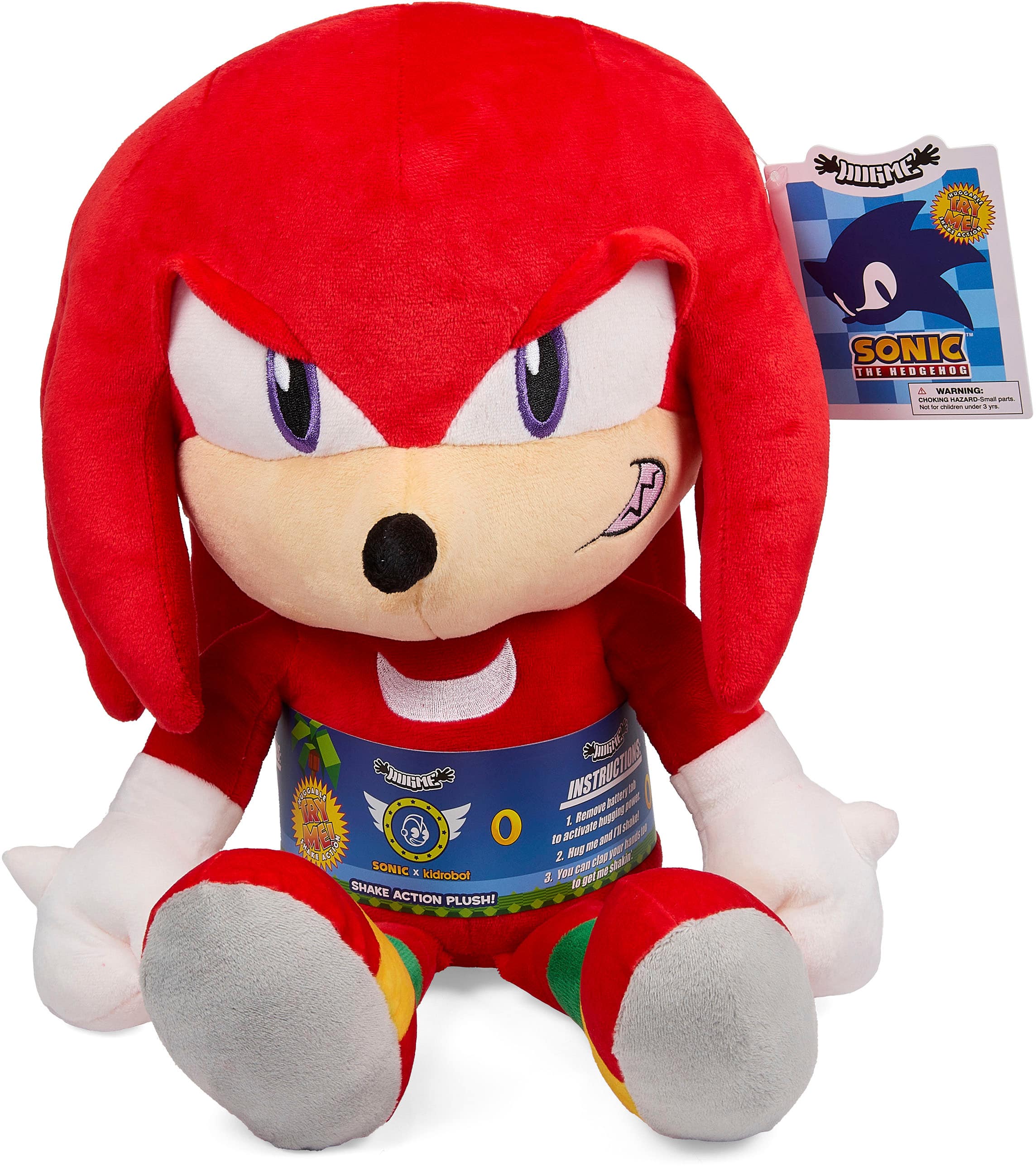 Kidrobot Sonic The Hedgehog Super Sonic 16 Inch HugMe Shake Action  Vibrating Plush