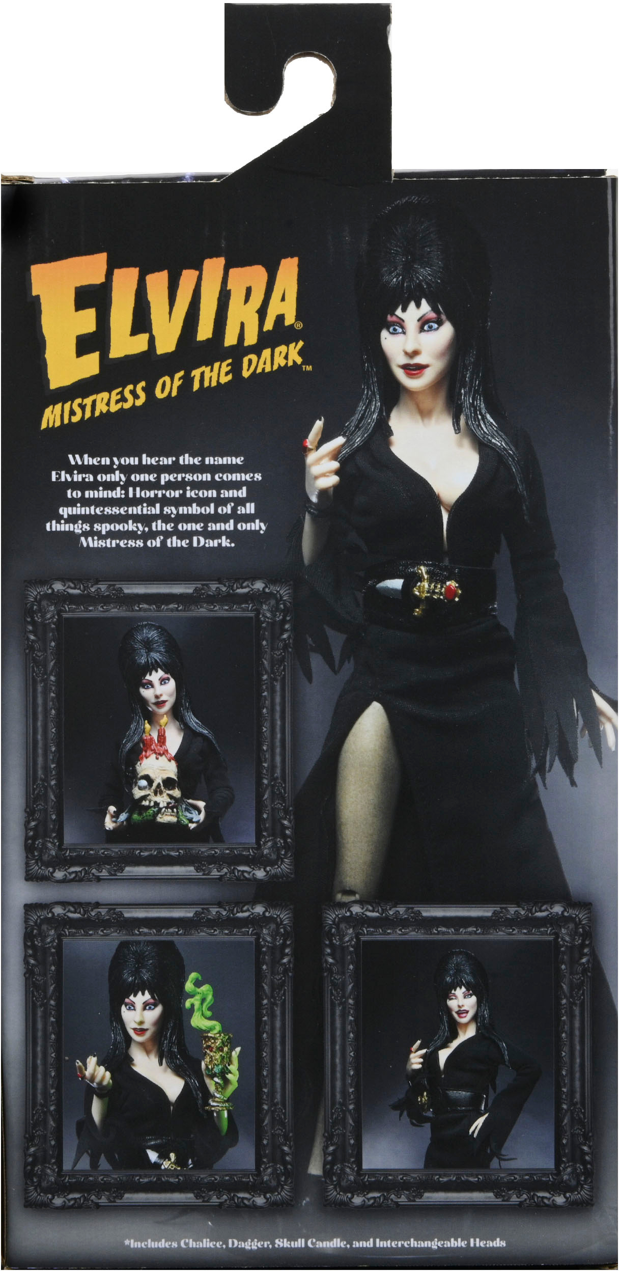 Left View: NECA - Elvira - 8" Clothed Action Figure - Elvira, Mistress of the Dark