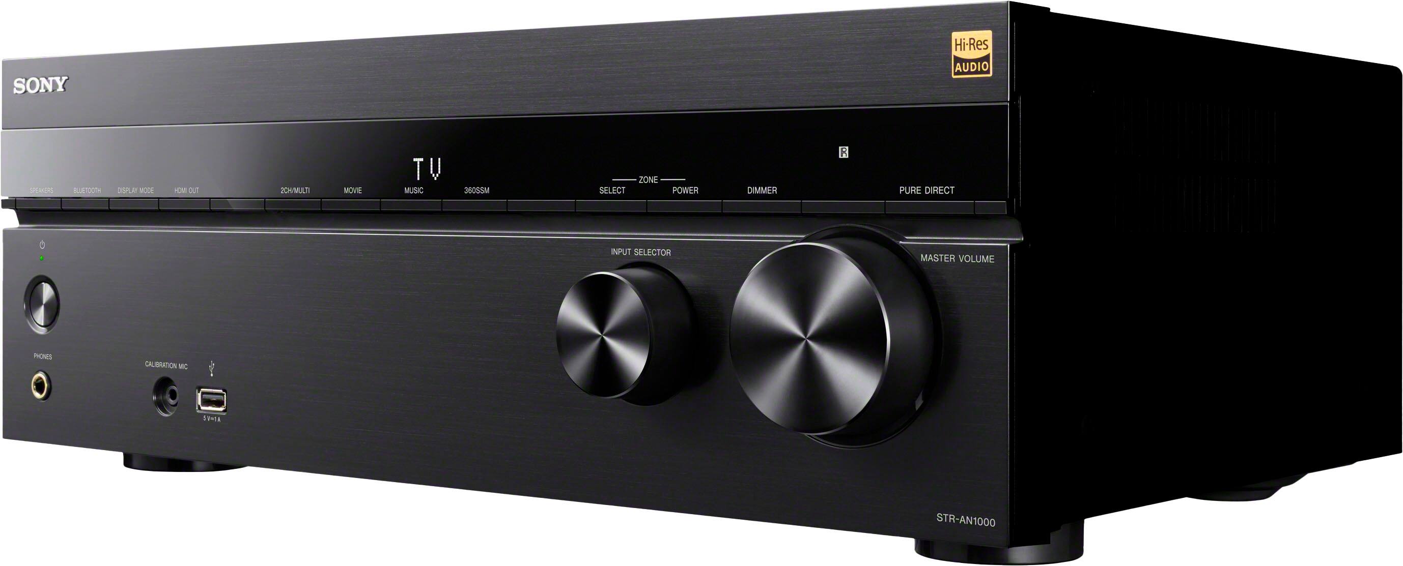 Angle. Sony - STR-AN1000 7.2 Channel Dolby Atmos & Dolby Vision 8K HDR Network A/V Receiver - Black.
