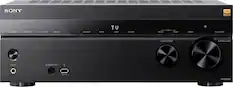 Front. Sony - STR-AN1000 7.2 Channel Dolby Atmos & Dolby Vision 8K HDR Network A/V Receiver - Black.