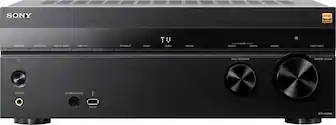 Front. Sony - STR-AN1000 7.2 Channel Dolby Atmos & Dolby Vision 8K HDR Network A/V Receiver - Black.