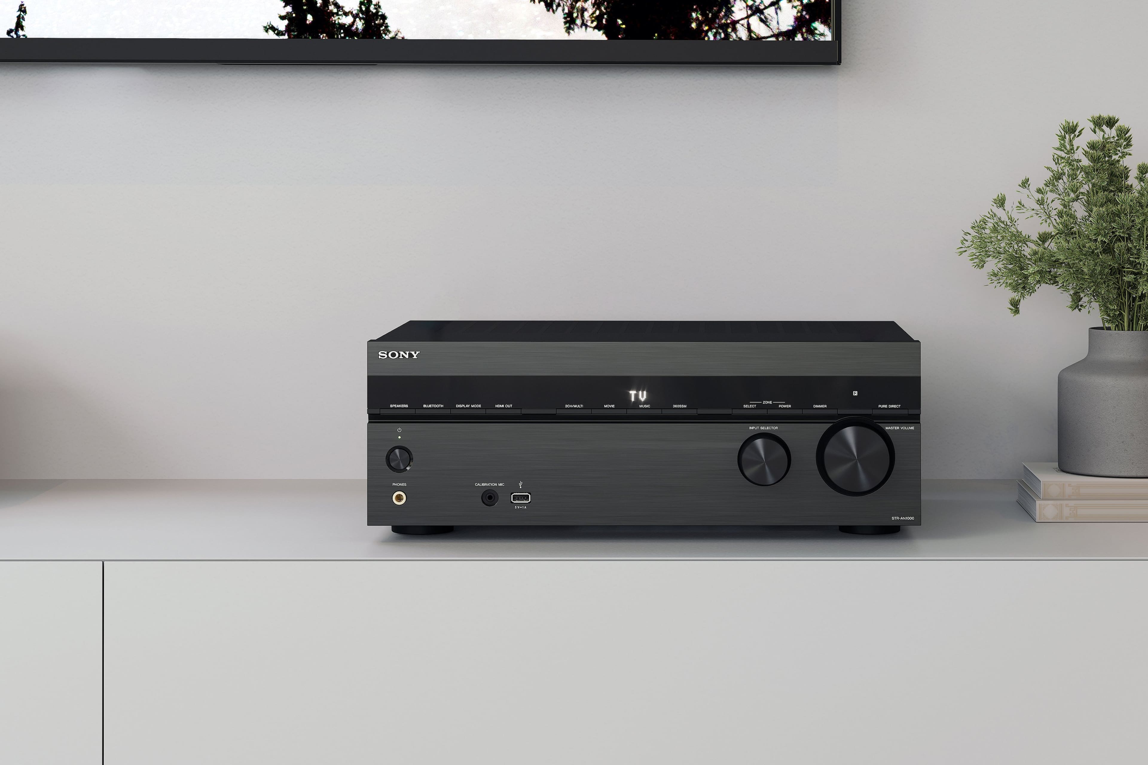 Alt View 16. Sony - STR-AN1000 7.2 Channel Dolby Atmos & Dolby Vision 8K HDR Network A/V Receiver - Black.