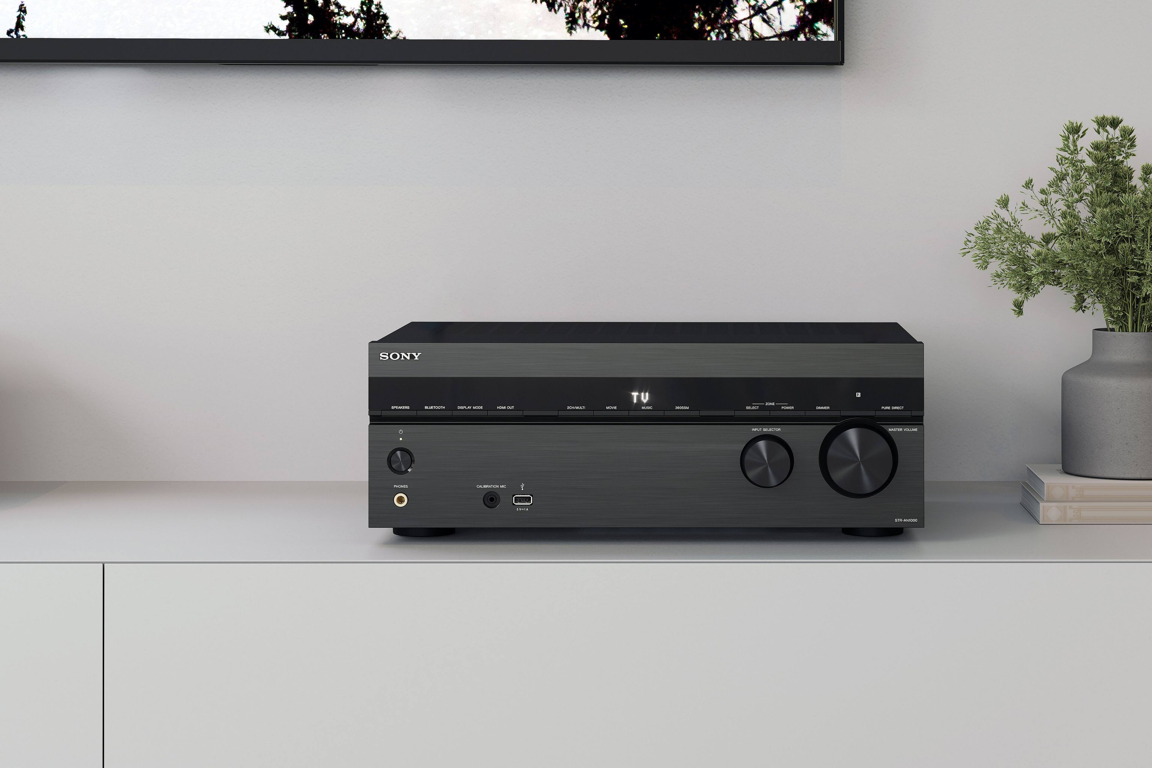 Alt View 16. Sony - STR-AN1000 7.2 Channel Dolby Atmos & Dolby Vision 8K HDR Network A/V Receiver - Black.
