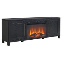 Camden&Wells - Chabot Log Fireplace for Most TVs up to 75" - Black Grain - Angle_Zoom