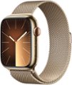 Apple Watch Series 9 (GPS + Cellular) 45mm Gold Stainless Steel Case with Gold Milanese Loop with Blood Oxygen - Gold