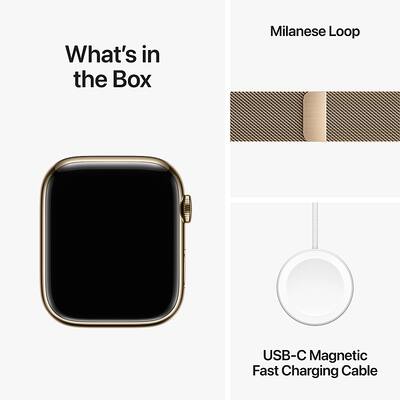 Apple Watch Series 9 (GPS + Cellular) 45mm Gold Stainless Apple Watch Series 9 (GPS + Cellular) 45mm Gold Stainless