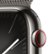 Alt View 12. Apple - Apple Watch Series 9 (GPS + Cellular) 45mm Graphite Stainless Steel Case with Graphite Milanese Loop with Blood Oxygen - Graphite.