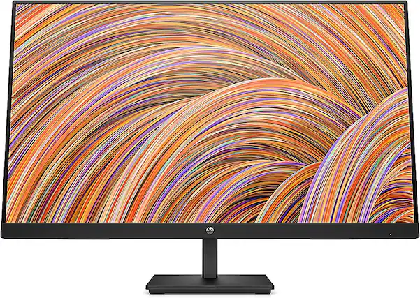 Front. HP - HP V27i G5 27" LCD FHD FreeSync Monitor - Black.