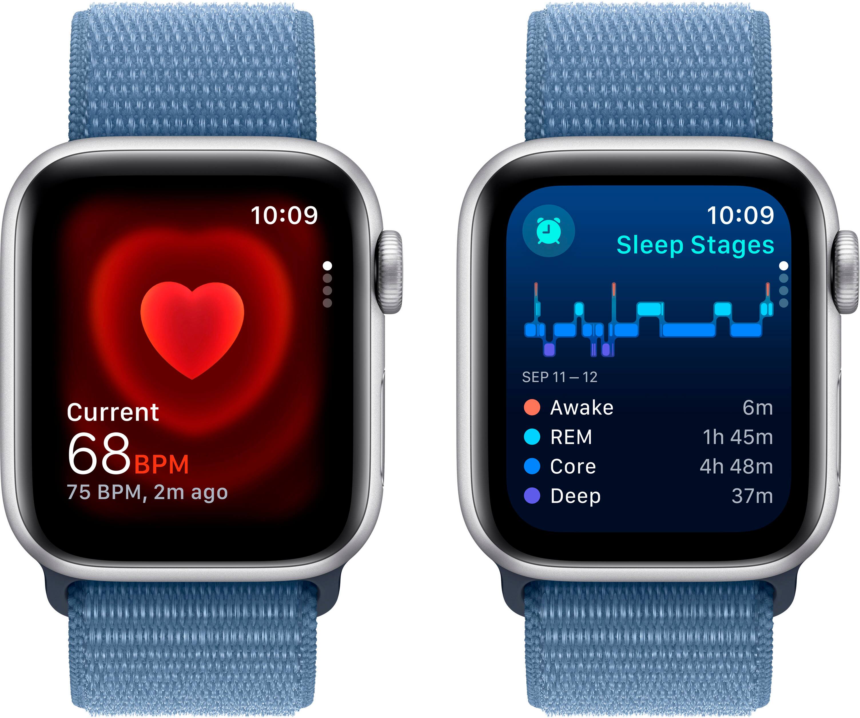 The text on the image is grouped and corrected as follows:

10:09 Sleep Stages SEP 11-12
Current: 68 BPM
2m ago: Awake
REM: 75 BPM
Core: 6m
Deep: 1h 45m
4h 48m
37m

The corrected text is organized in a way that shows the current sleep stage, the corresponding heart rate, and the time elapsed since the start of the sleep stage. The different stages of sleep are also clearly labeled, including REM, Core, and Deep sleep.