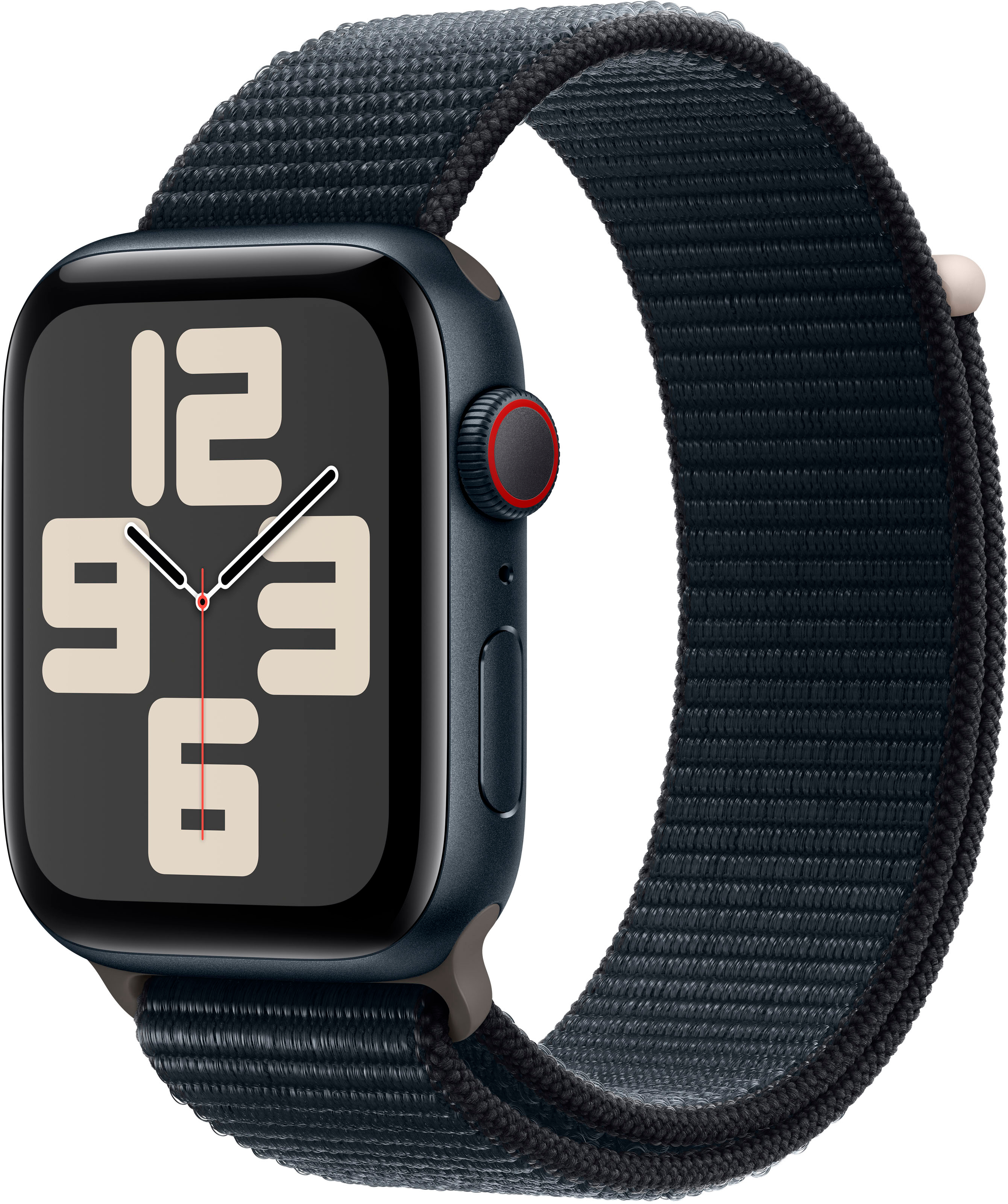Apple Watch SE (2nd Gen) GPS + Cellular 44mm Midnight Aluminum Case with  Midnight Sport Band - M/L 