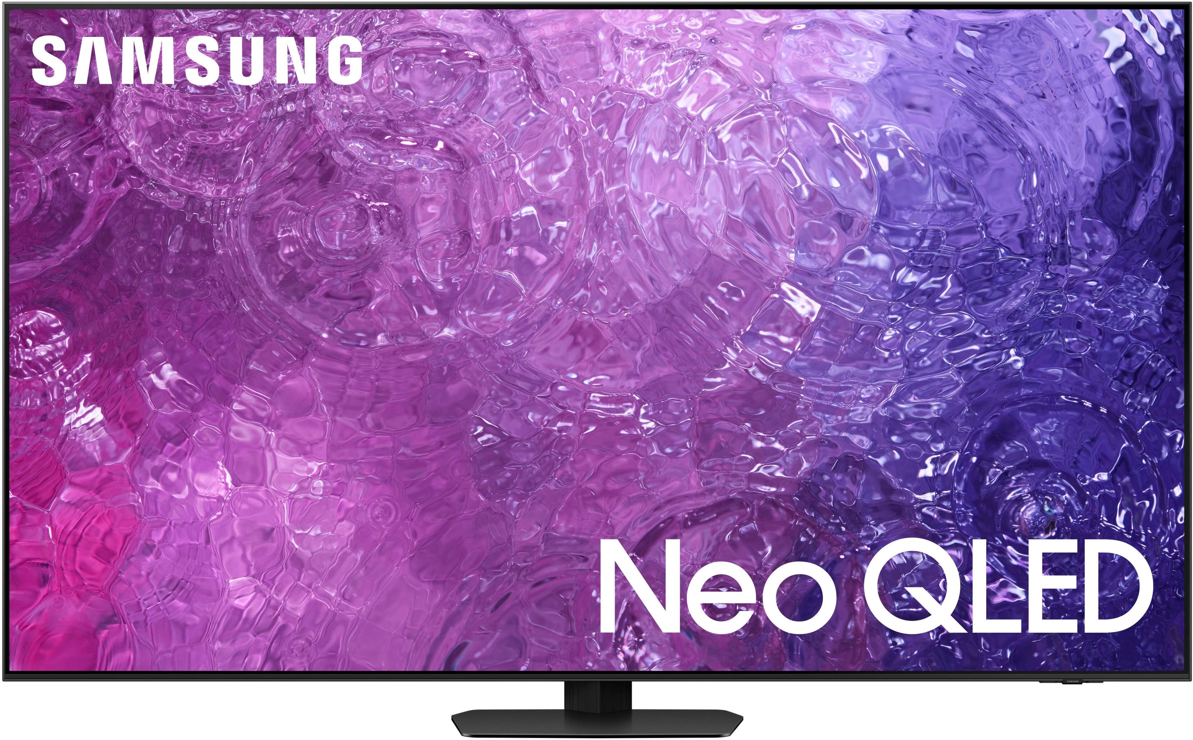 Front. Samsung - 85" Class QN90C Neo QLED 4K UHD Smart Tizen TV - Titan Black.