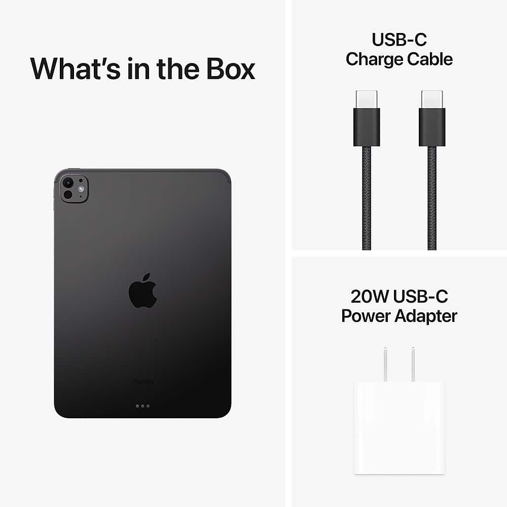 What's in the Box: USB-C Charge Cable, 20W USB-C Power Adapter