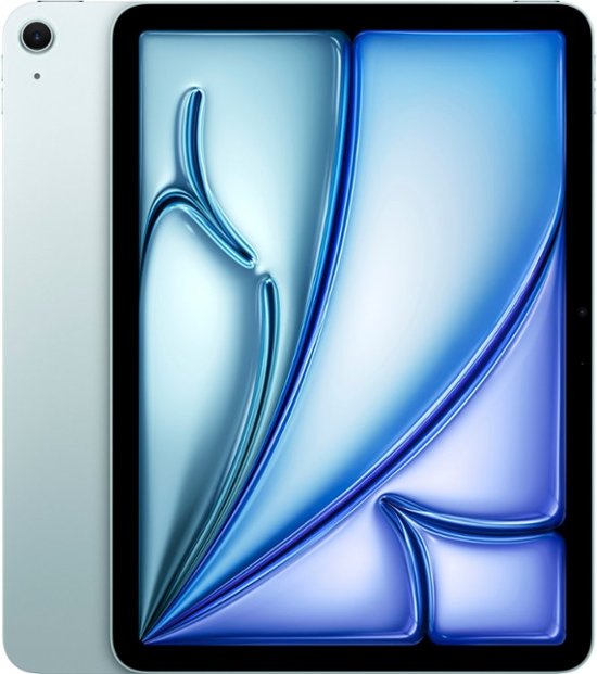 Back. Apple - 11-inch iPad Air (Latest Model) M2 chip Wi-Fi 128GB - Blue.
