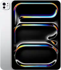 Back. Apple - 11-inch iPad Pro M4 chip Built for Apple Intelligence Wi-Fi 2TB with OLED Nano Texture Glass - Silver.