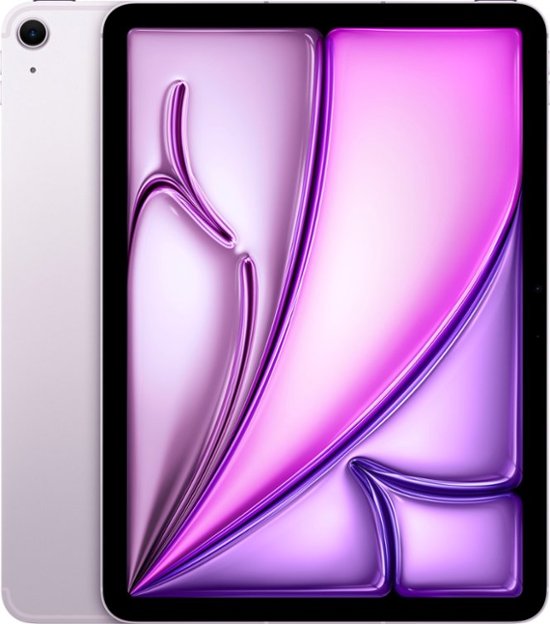 Back. Apple - 11-inch iPad Air (Latest Model) M2 chip Wi-Fi + Cellular 128GB - Purple.