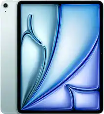 Back. Apple - 13-inch iPad Air M2 chip Wi-Fi + Cellular 256GB - Blue.
