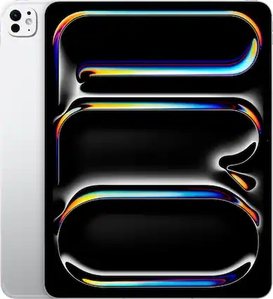 Back. Apple - 13-inch iPad Pro M4 chip Wi-Fi + Cellular 1TB with OLED Nano Texture Glass - Silver.