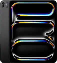 Apple - 13-inch iPad Pro M4 chip Built for Apple Intelligence Wi-Fi + Cellular 1TB with OLED - Space Black (Unlocked) - Back_Zoom