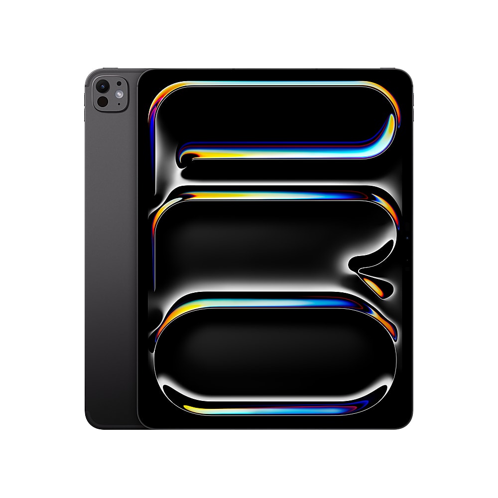 Apple - 13-inch iPad Pro (Latest Model) M4 chip Wi-Fi + Cellular 2TB with OLED Nano Texture Glass - Space Black (Verizon)