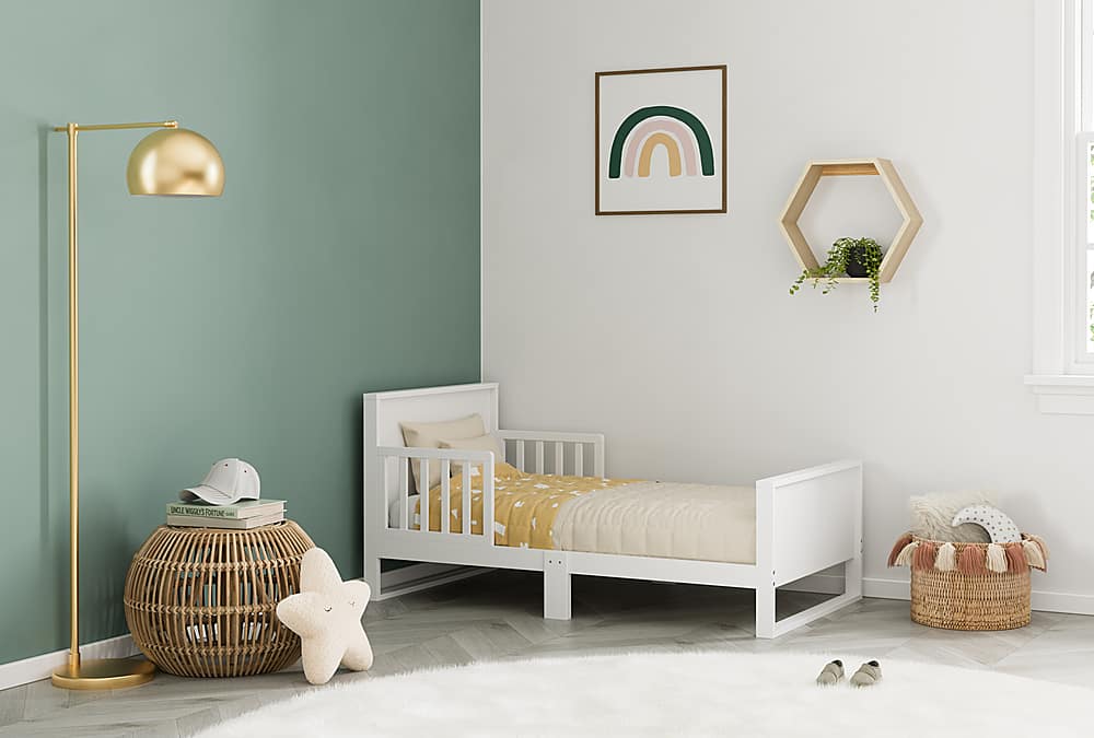 Angle View: Storkcraft - Slumber Toddler Bed - White