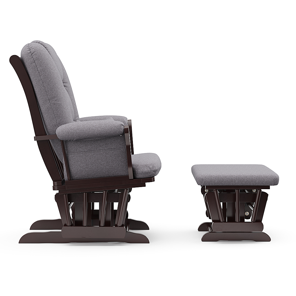 Storkcraft Tuscany Glider and Ottoman Espresso Gray Swirl 06554